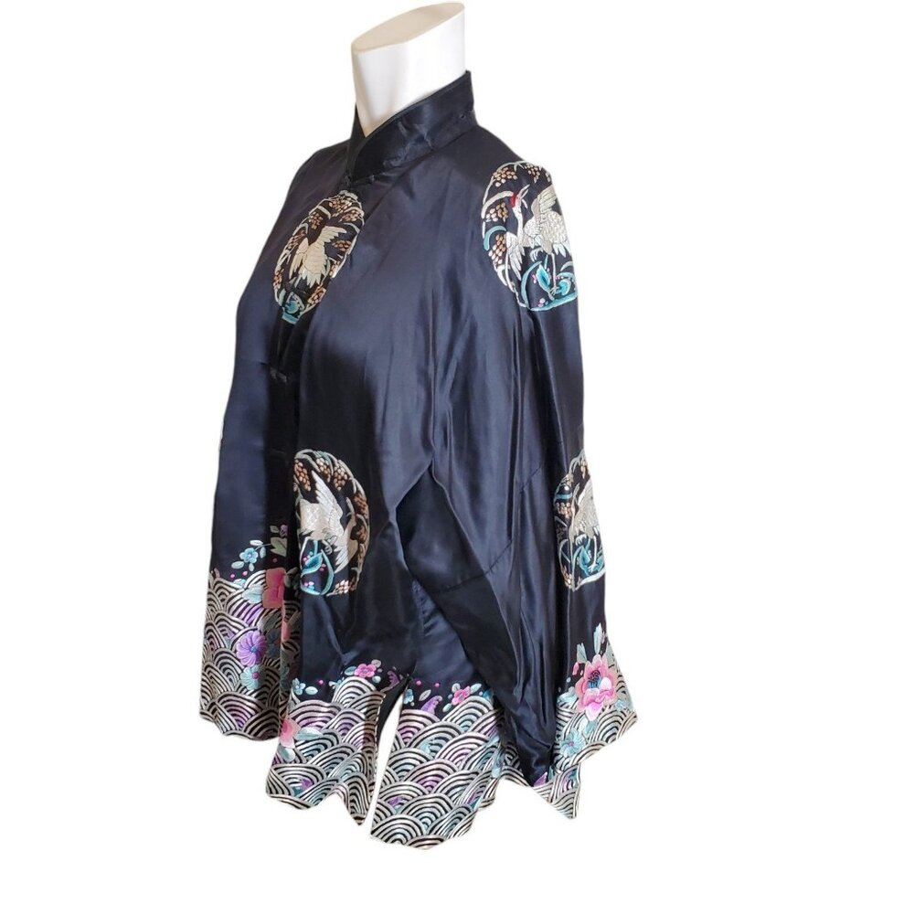 Antique Vintage Handmade Chinese Silk Kimono Jack… - image 4